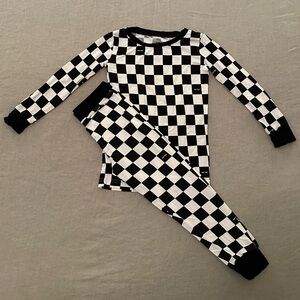 Little Sleepies Cool Checks Black and White Checkered Bamboo Pajamas